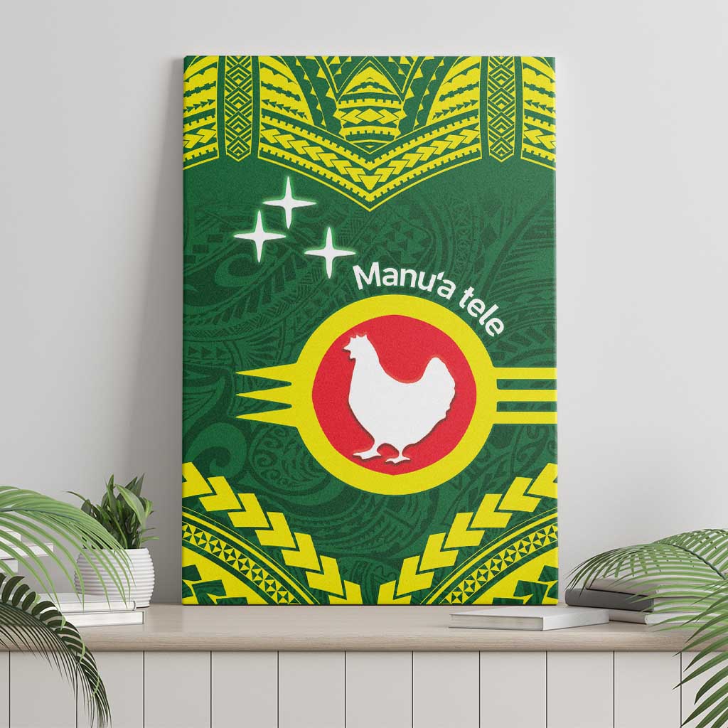 Manu'a Flag Day Canvas Wall Art Polynesian Pattern National Color Proud LT14 - Polynesian Pride