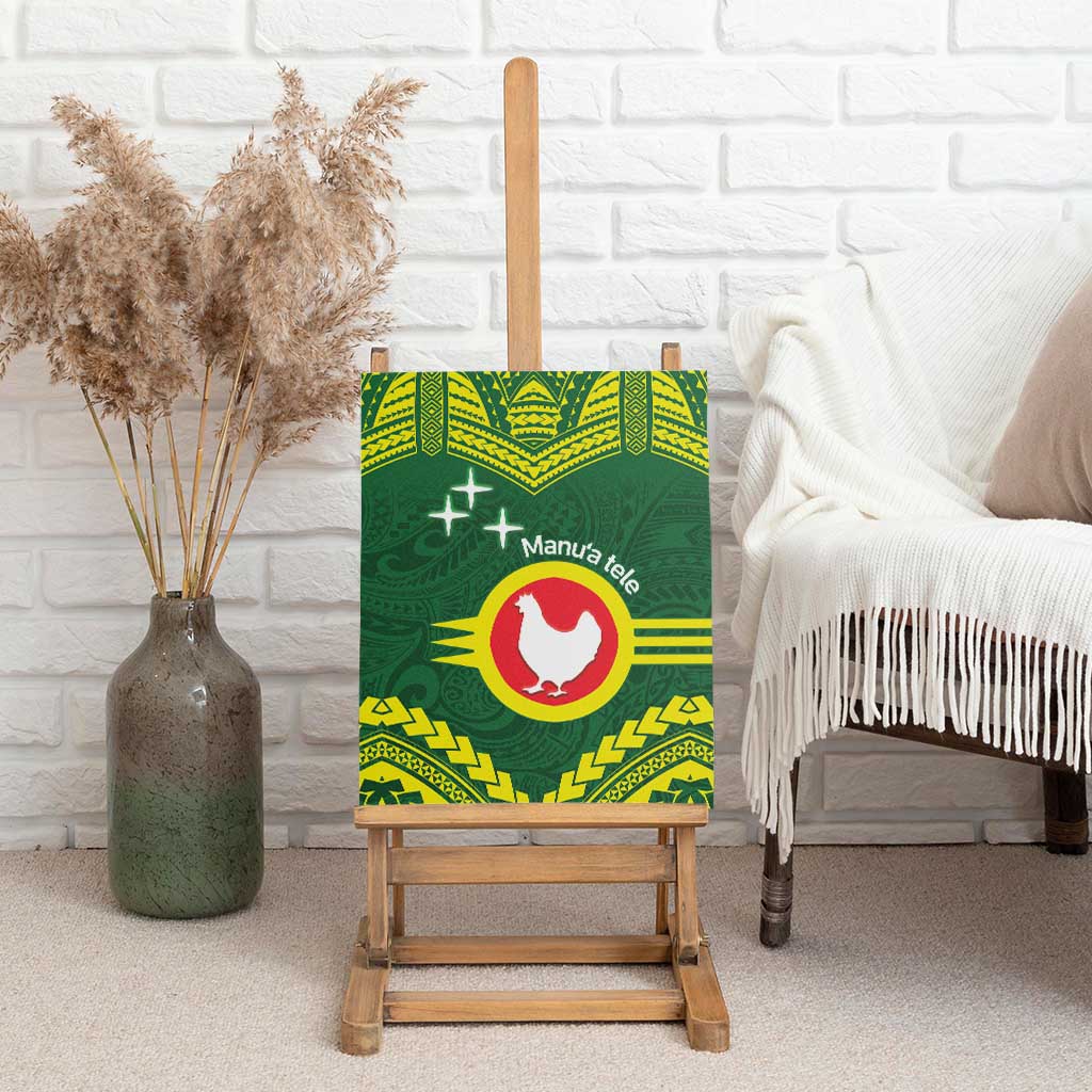 Manu'a Flag Day Canvas Wall Art Polynesian Pattern National Color Proud LT14 - Polynesian Pride