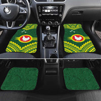 Manu'a Flag Day Car Mats Polynesian Pattern National Color Proud LT14 Set 4pcs Green - Polynesian Pride