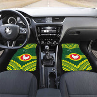 Manu'a Flag Day Car Mats Polynesian Pattern National Color Proud LT14 Set 2pcs - Front Green - Polynesian Pride
