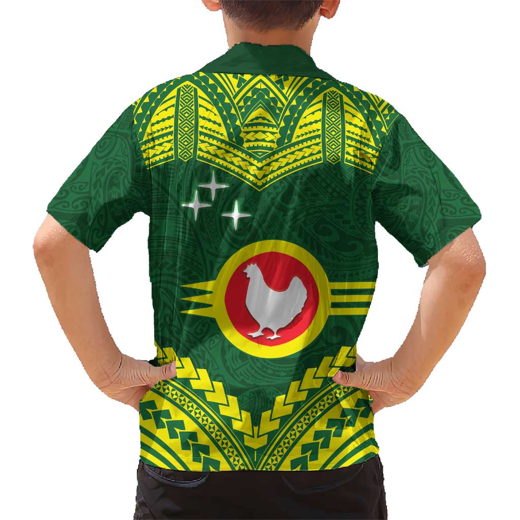 Manu'a Flag Day Kid Hawaiian Shirt Polynesian Pattern National Color Proud LT14 - Polynesian Pride