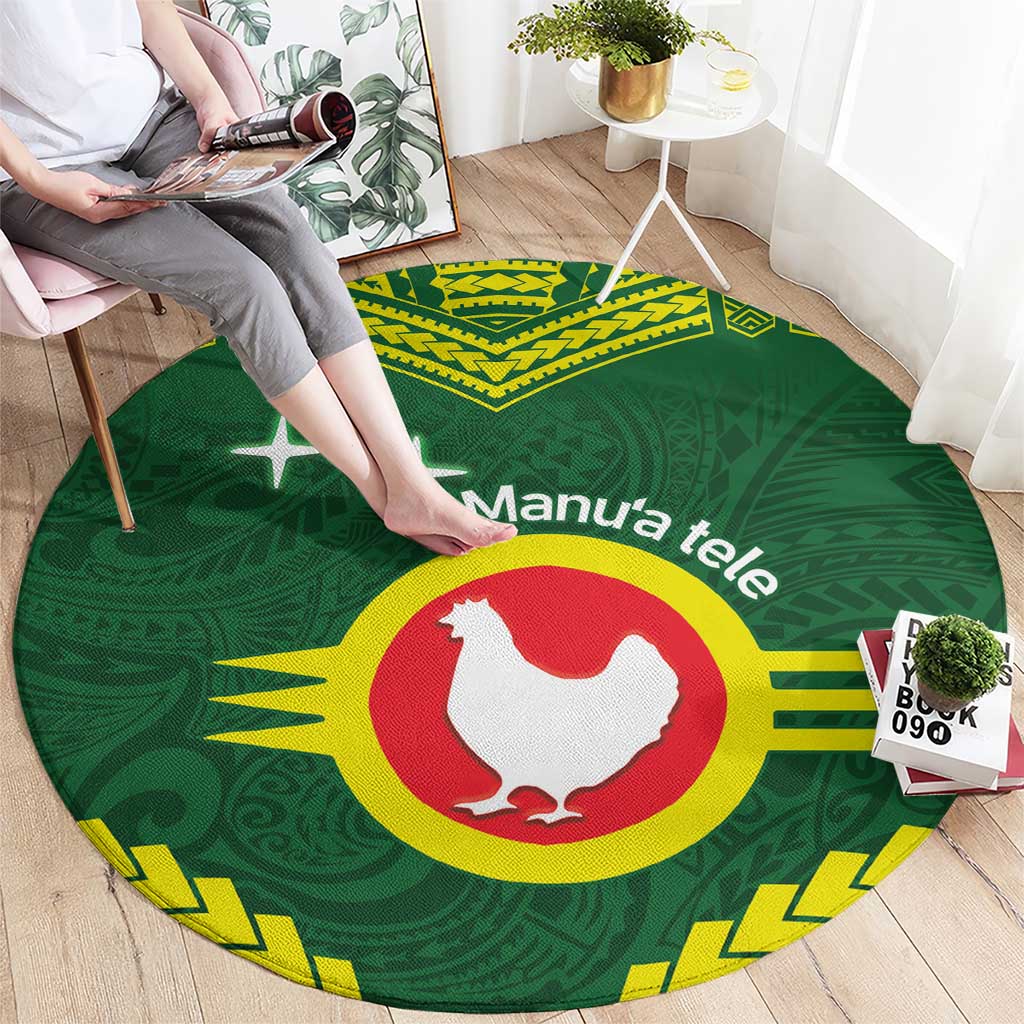 Manu'a Flag Day Round Carpet Polynesian Pattern National Color Proud LT14 - Polynesian Pride