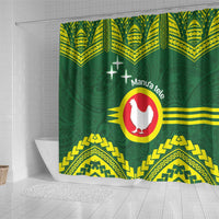 Manu'a Flag Day Shower Curtain Polynesian Pattern National Color Proud LT14 - Polynesian Pride