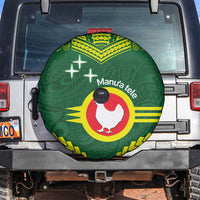 Manu'a Flag Day Spare Tire Cover Polynesian Pattern National Color Proud LT14 Green - Polynesian Pride