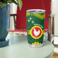 Manu'a Flag Day Tumbler Cup Polynesian Pattern National Color Proud LT14 - Polynesian Pride