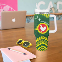 Manu'a Flag Day Tumbler With Handle Polynesian Pattern National Color Proud LT14 - Polynesian Pride