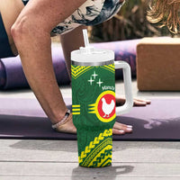 Manu'a Flag Day Tumbler With Handle Polynesian Pattern National Color Proud LT14 - Polynesian Pride