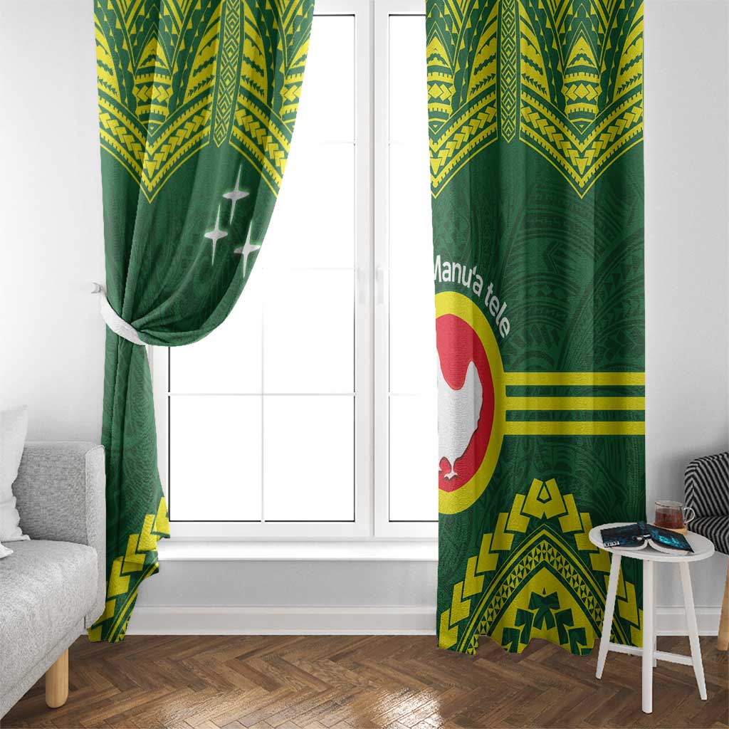 Manu'a Flag Day Window Curtain Polynesian Pattern National Color Proud LT14 - Polynesian Pride