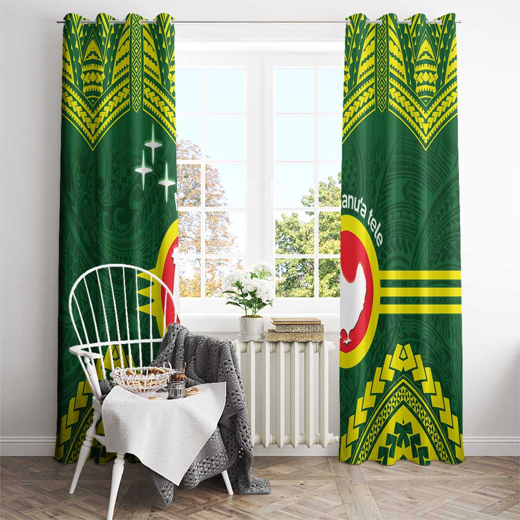 Manu'a Flag Day Window Curtain Polynesian Pattern National Color Proud LT14 - Polynesian Pride