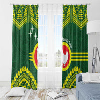 Manu'a Flag Day Window Curtain Polynesian Pattern National Color Proud LT14 - Polynesian Pride