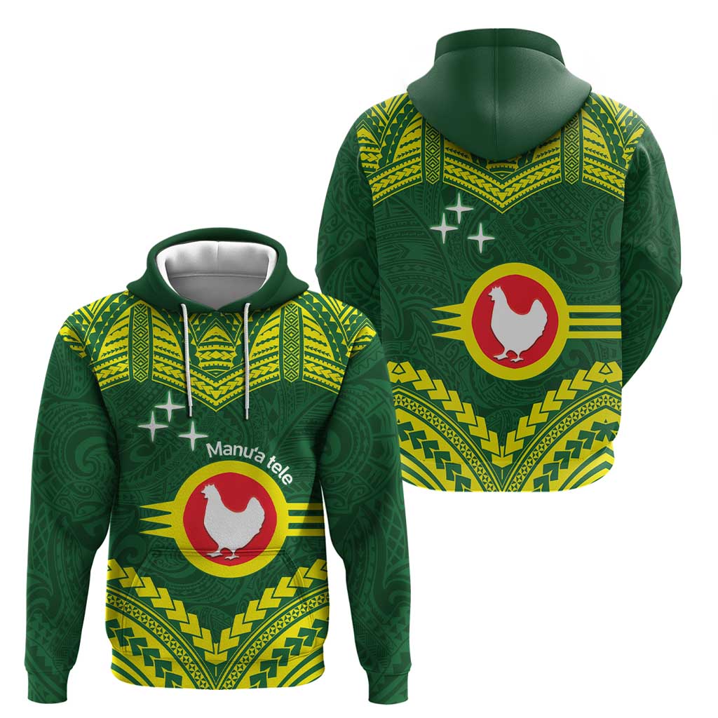 Manu'a Flag Day Zip Hoodie Polynesian Pattern National Color Proud LT14 - Polynesian Pride