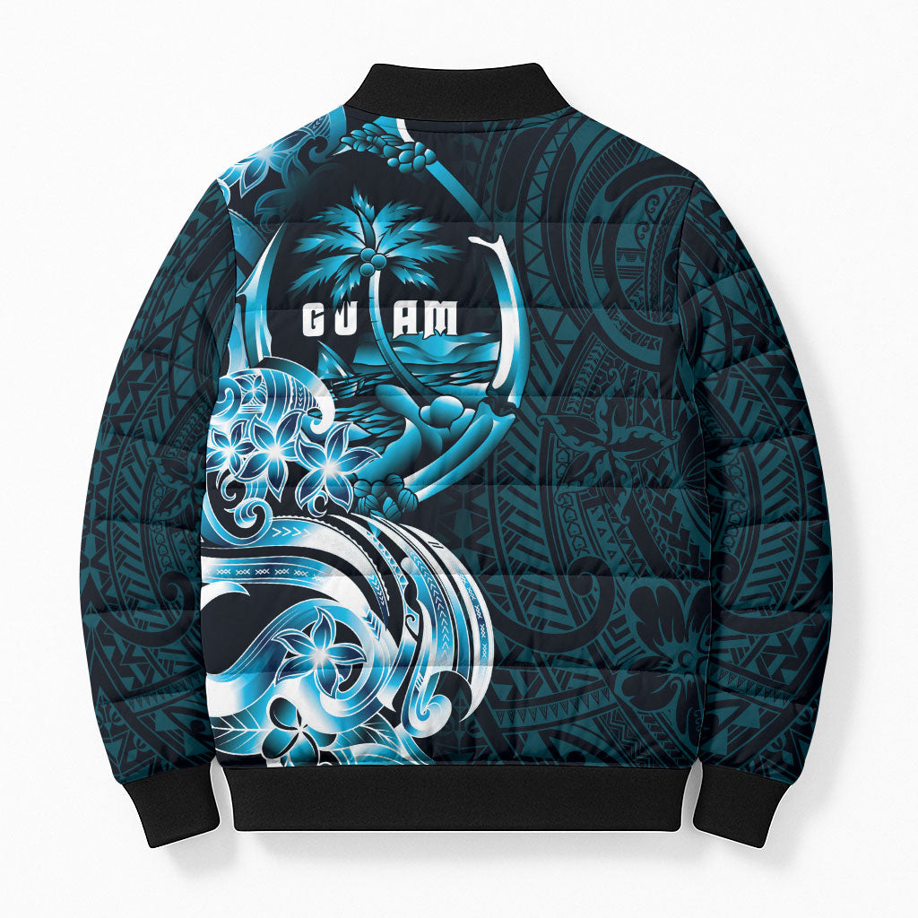Asut Guam Chamorro Bomber Puffer Jacket Guahan Seal Tattoo LT14 - Polynesian Pride