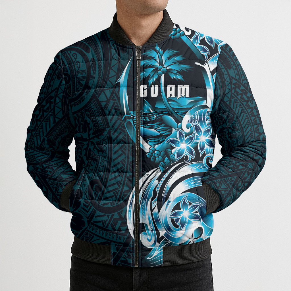 Asut Guam Chamorro Bomber Puffer Jacket Guahan Seal Tattoo LT14 - Polynesian Pride