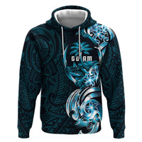 Asut Guam Chamorro Hoodie Guahan Seal Tattoo LT14 Pullover Hoodie Blue - Polynesian Pride