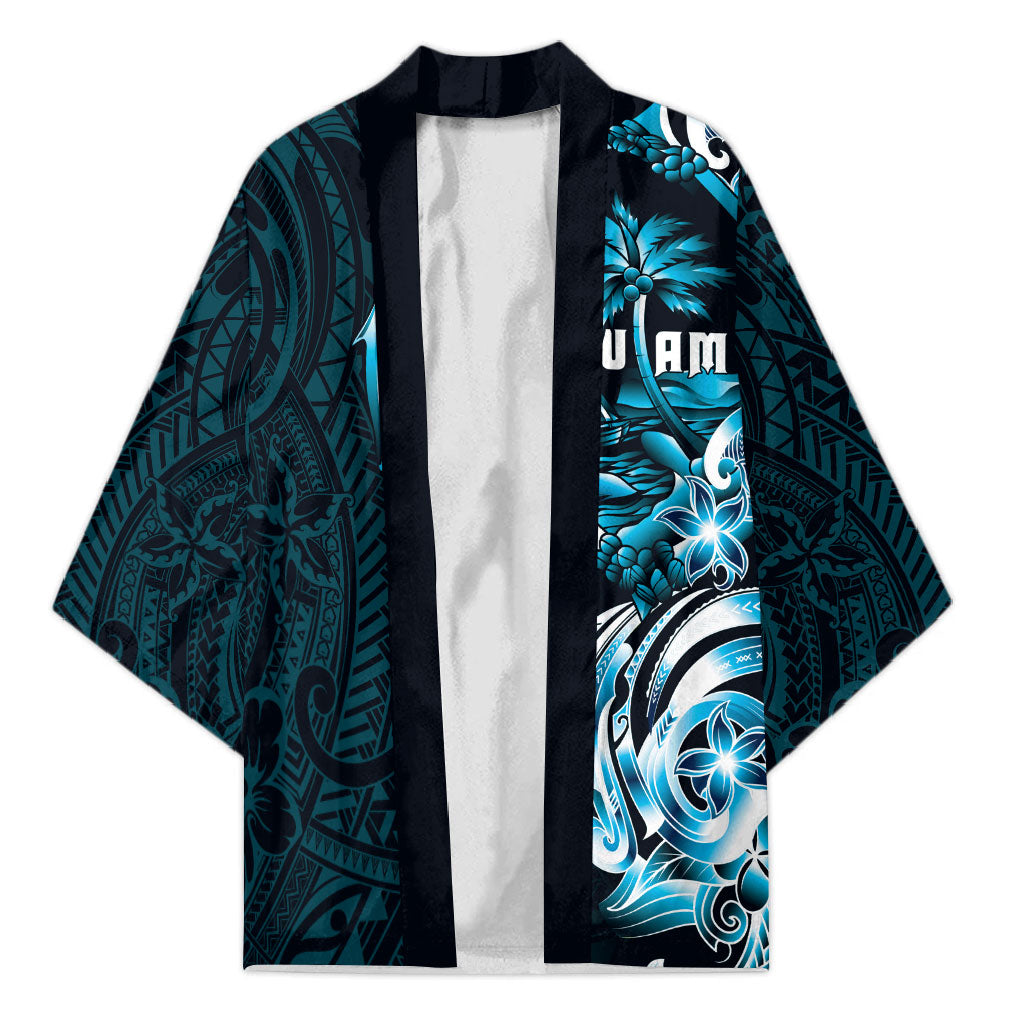Asut Guam Chamorro Kimono Guahan Seal Tattoo LT14 Unisex Blue - Polynesian Pride