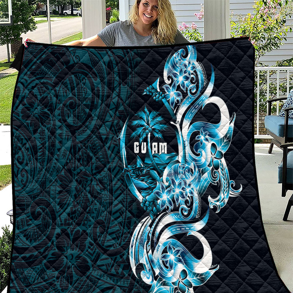 Asut Guam Chamorro Quilt Guahan Seal Tattoo LT14 Blue - Polynesian Pride