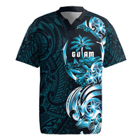 Asut Guam Chamorro Rugby Jersey Guahan Seal Tattoo LT14 Blue - Polynesian Pride