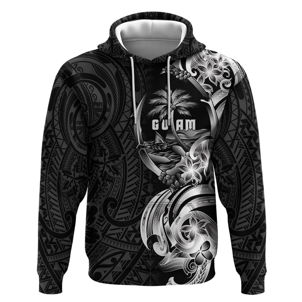 Attelong Guam Chamorro Hoodie Guahan Seal Tattoo LT14 Pullover Hoodie Black - Polynesian Pride