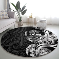 Attelong Guam Chamorro Round Carpet Guahan Seal Tattoo LT14 - Polynesian Pride