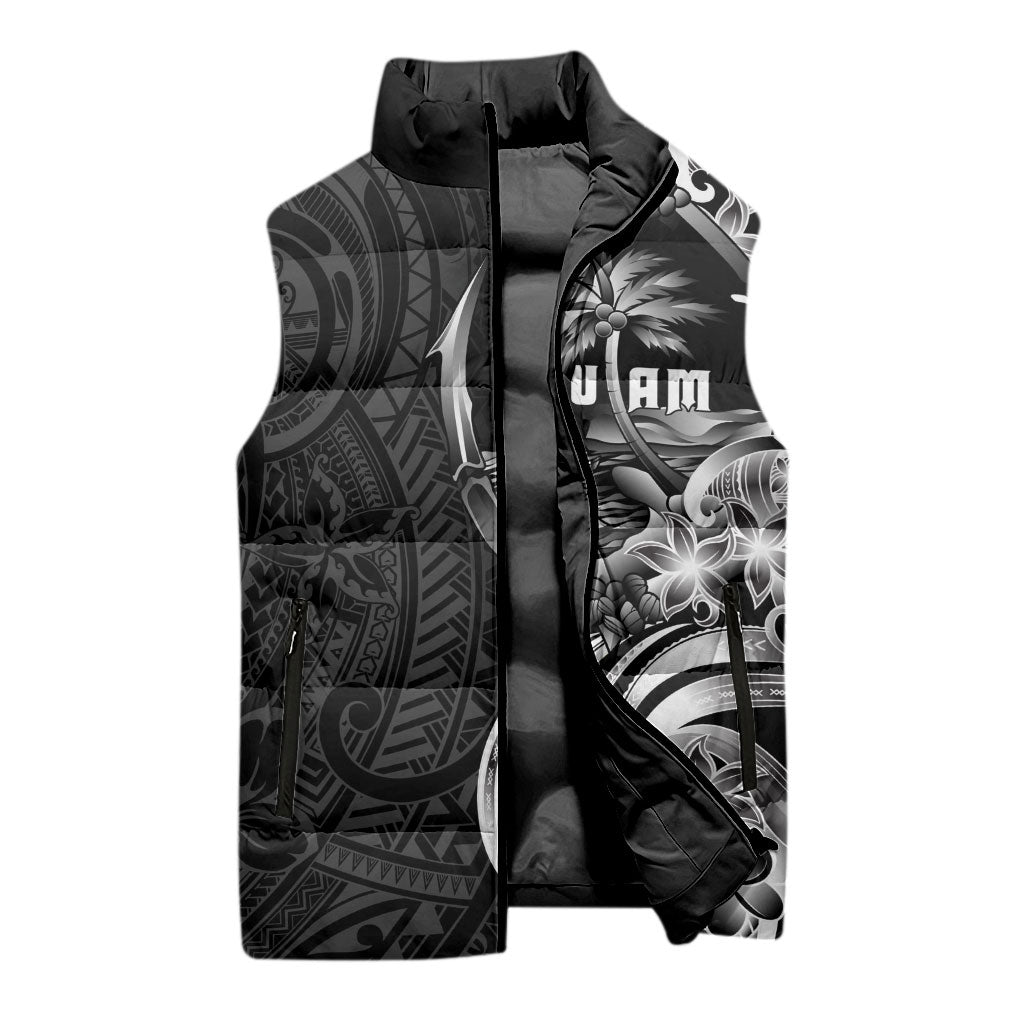 Attelong Guam Chamorro Sleeveless Puffer Jacket Guahan Seal Tattoo LT14 - Polynesian Pride