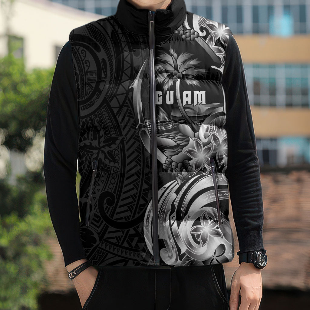 Attelong Guam Chamorro Sleeveless Puffer Jacket Guahan Seal Tattoo LT14 - Polynesian Pride