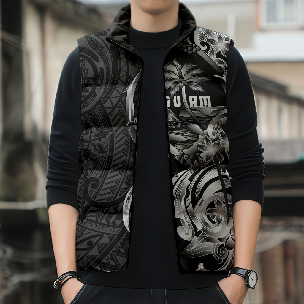 Attelong Guam Chamorro Sleeveless Puffer Jacket Guahan Seal Tattoo LT14 - Polynesian Pride