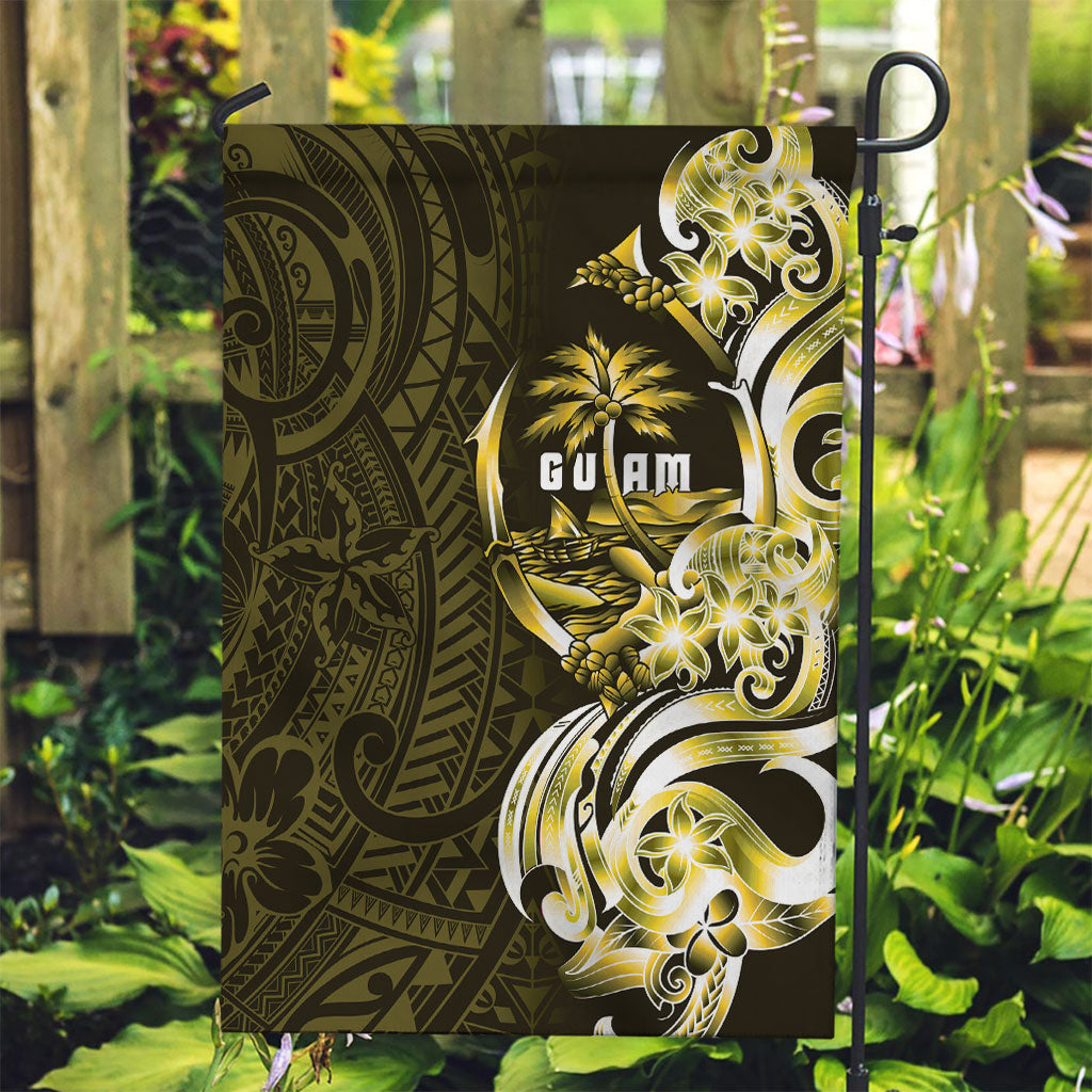 Amariyu Guam Chamorro Garden Flag Guahan Seal Tattoo LT14 Garden Flag Yellow - Polynesian Pride