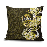 Amariyu Guam Chamorro Pillow Cover Guahan Seal Tattoo LT14 Yellow - Polynesian Pride