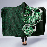 Betde Guam Chamorro Hooded Blanket Guahan Seal Tattoo LT14 One Size Green - Polynesian Pride