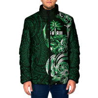 Betde Guam Chamorro Padded Jacket Guahan Seal Tattoo LT14 Men Green - Polynesian Pride