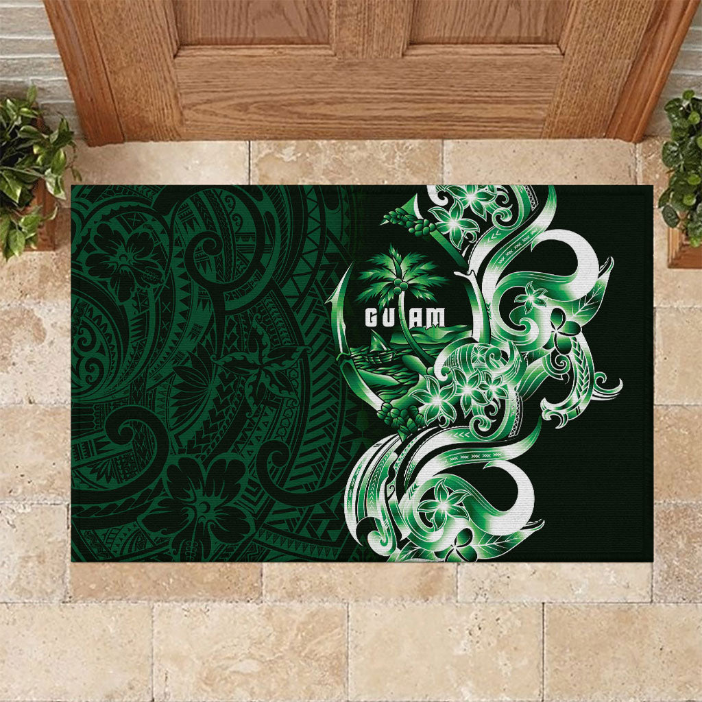 Betde Guam Chamorro Rubber Doormat Guahan Seal Tattoo LT14 Green - Polynesian Pride