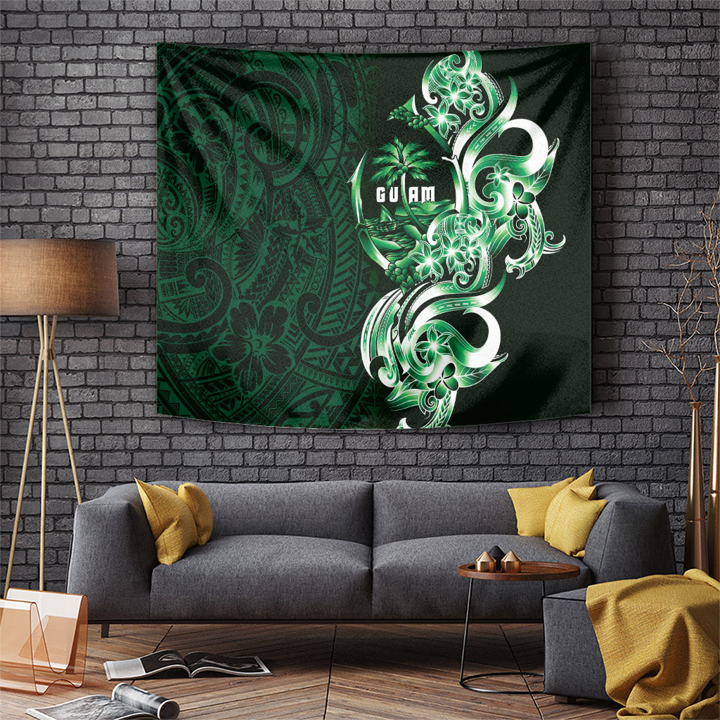 Betde Guam Chamorro Tapestry Guahan Seal Tattoo LT14 Green - Polynesian Pride