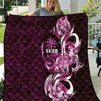 Kulot Di Rosa Guam Chamorro Quilt Guahan Seal Tattoo LT14 Pink - Polynesian Pride