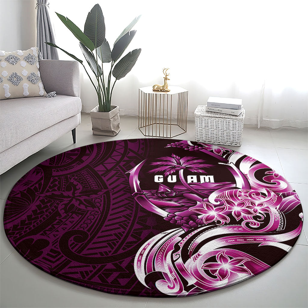 Kulot Di Rosa Guam Chamorro Round Carpet Guahan Seal Tattoo LT14 - Polynesian Pride