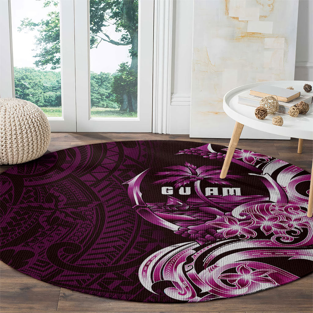 Kulot Di Rosa Guam Chamorro Round Carpet Guahan Seal Tattoo LT14 - Polynesian Pride