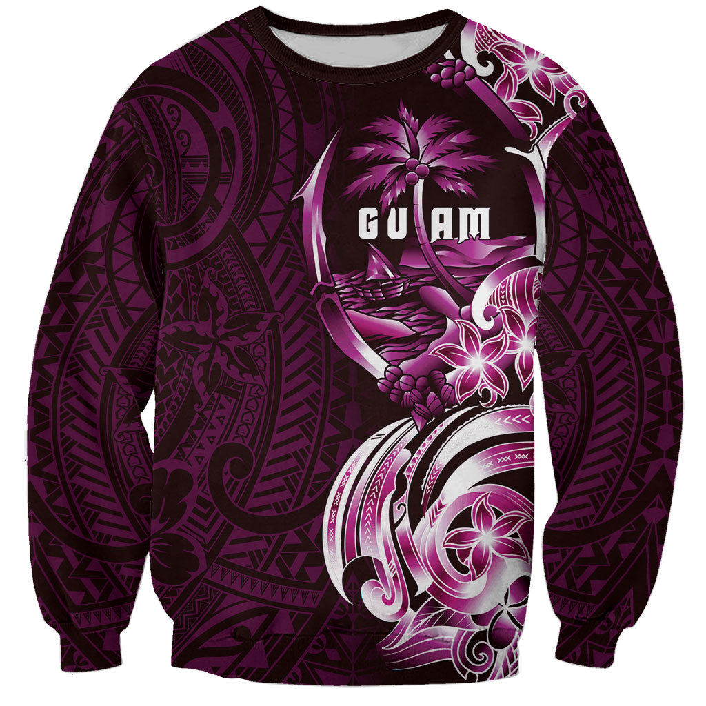 Kulot Di Rosa Guam Chamorro Sweatshirt Guahan Seal Tattoo LT14 Unisex Pink - Polynesian Pride