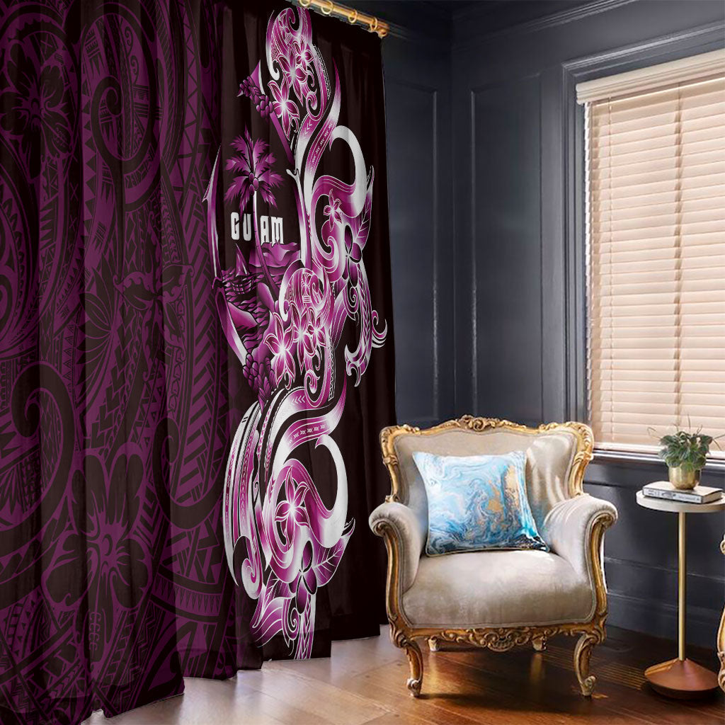 Kulot Di Rosa Guam Chamorro Window Curtain Guahan Seal Tattoo LT14 - Polynesian Pride