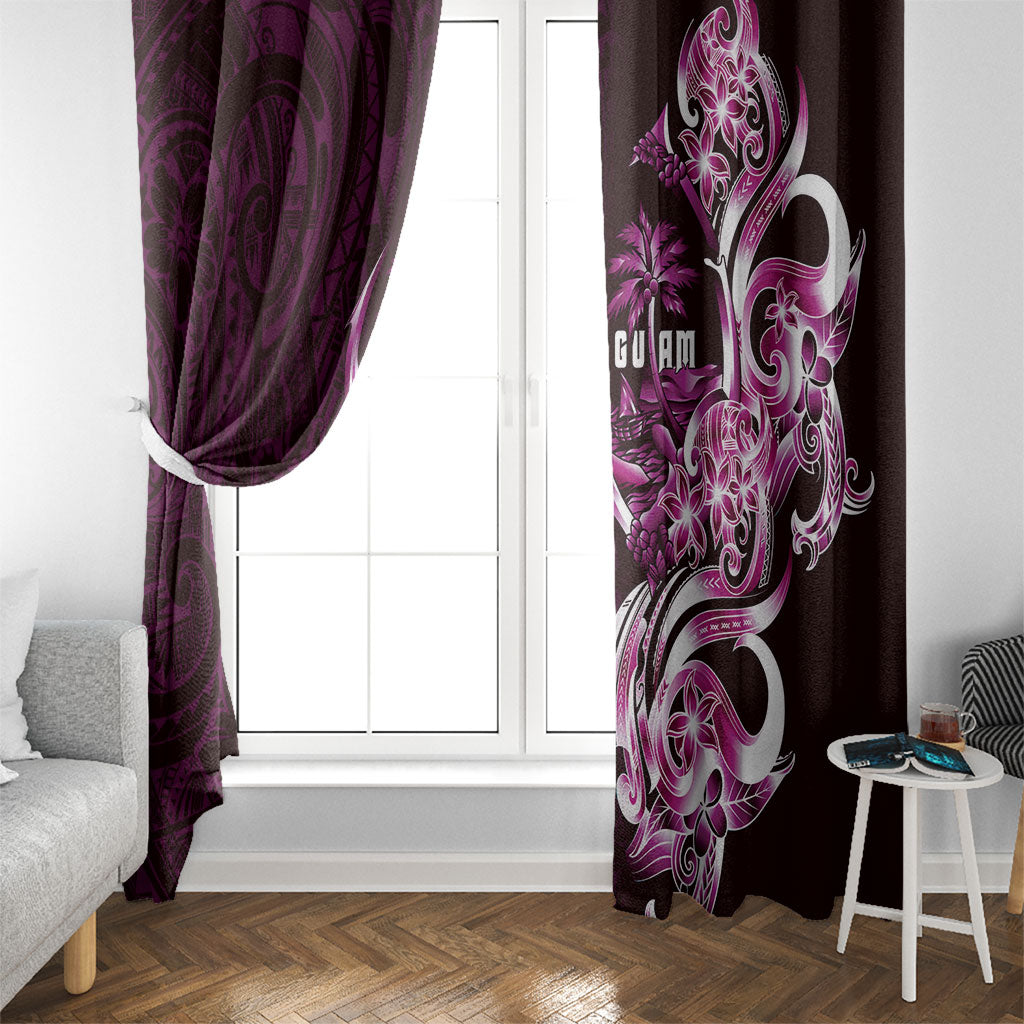 Kulot Di Rosa Guam Chamorro Window Curtain Guahan Seal Tattoo LT14 - Polynesian Pride