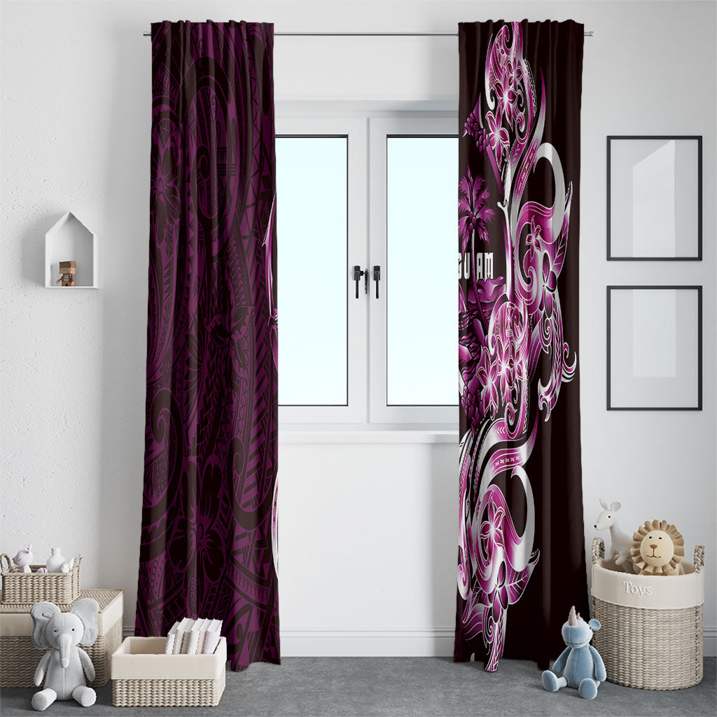 Kulot Di Rosa Guam Chamorro Window Curtain Guahan Seal Tattoo LT14 - Polynesian Pride