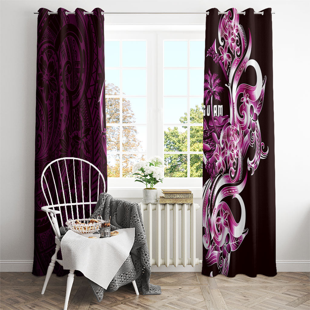 Kulot Di Rosa Guam Chamorro Window Curtain Guahan Seal Tattoo LT14 - Polynesian Pride