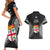 Fiji Rugby Couples Matching Short Sleeve Bodycon Dress and Hawaiian Shirt 2023 Fijian Tapa Pattern World Cup Black LT14 - Polynesian Pride