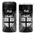 Fiji Rugby 4 in 1 Can Cooler Tumbler Fijian Tapa Pattern World Cup Black