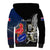 New Zealand And France Rugby Sherpa Hoodie All Black With Les Bleus Together 2023 World Cup LT14 - Polynesian Pride