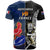 New Zealand And France Rugby T Shirt All Black With Les Bleus Together 2023 World Cup LT14 - Polynesian Pride