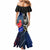 Custom New Zealand And France Rugby Mermaid Dress All Black With Les Bleus Together 2023 World Cup LT14 - Polynesian Pride