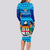 Personalised Fiji Long Sleeve Bodycon Dress Unique Fijian Tapa Pattern With Coat Of Arms LT14 - Polynesian Pride