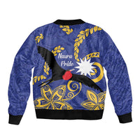 Nauru Angam Day Bomber Jacket Naoero Frigate Bird Polynesian Pattern LT14 - Polynesian Pride