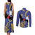 Nauru Angam Day Couples Matching Tank Maxi Dress and Long Sleeve Button Shirt Naoero Frigate Bird Polynesian Pattern