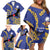 Nauru Angam Day Family Matching Off Shoulder Short Dress and Hawaiian Shirt Naoero Frigate Bird Polynesian Pattern