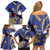 Nauru Angam Day Family Matching Off Shoulder Short Dress and Hawaiian Shirt Naoero Frigate Bird Polynesian Pattern